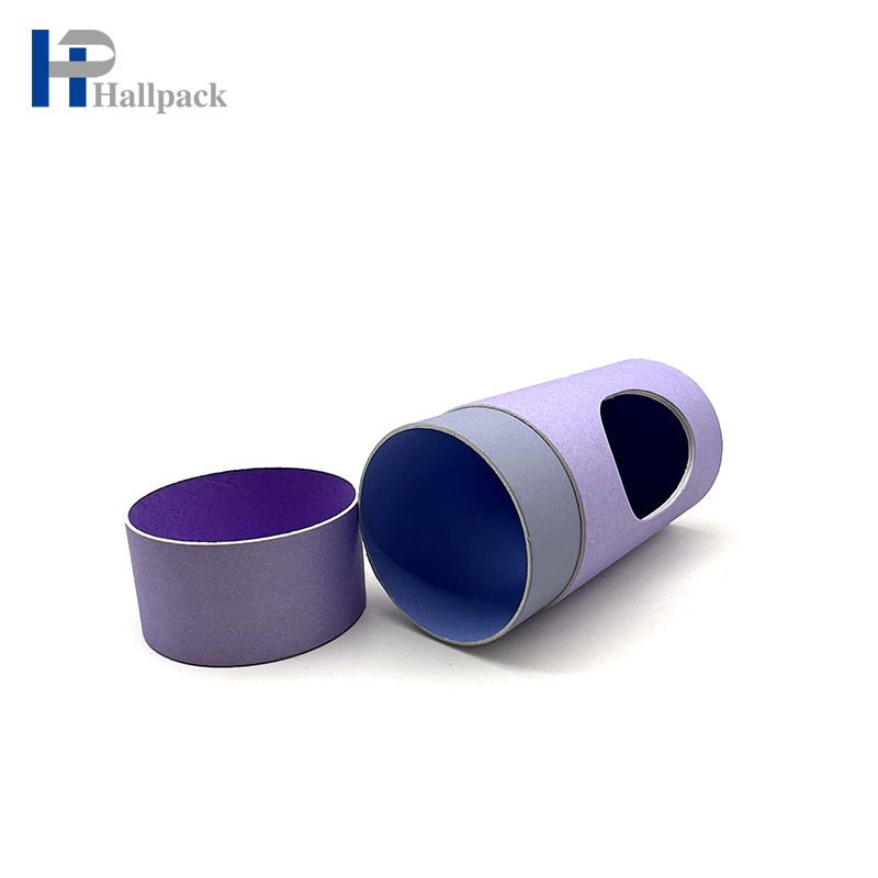 Tubes en papier artisanaux écologiques personnalisés, conteneur rond en Carton, écharpe, sous-vêtements, cylindre, emballage en Tube de papier avec fenêtre
