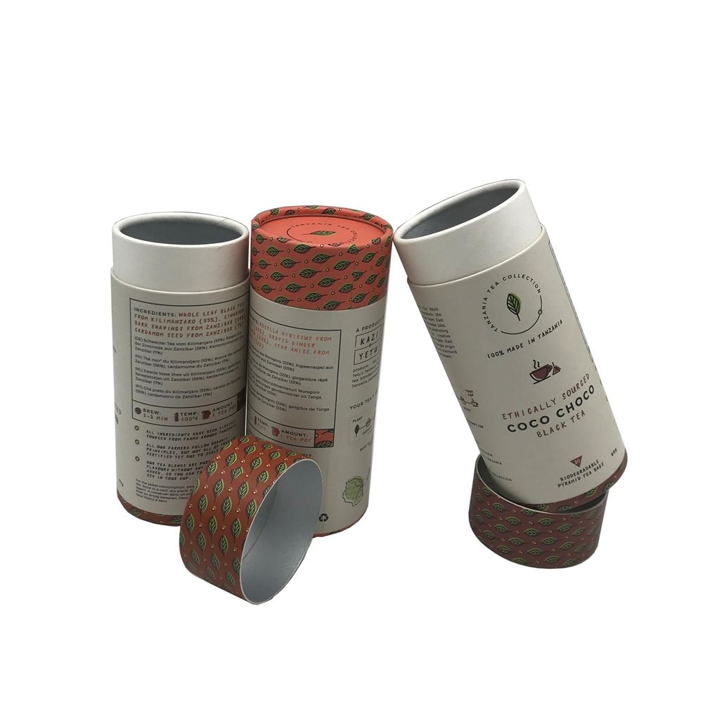 Boîte de haute qualité emballage biodégradable bâton conteneur tube de papier alimentaire OEM carton rond Guangdong de Chine personnalisé