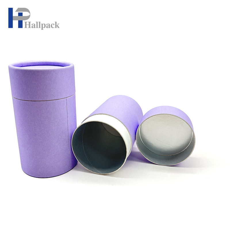 Boîte ronde en carton biodégradable personnalisée en papier d'aluminium, Tube d'emballage en papier de qualité alimentaire, Tube d'emballage en papier pour thé, café et biscuits