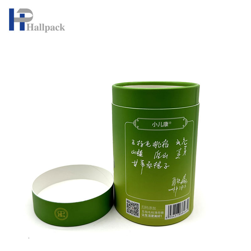 Bon approvisionnement emballage rond bonbons biscuits collations qualité alimentaire cylindre de papier assaisonnement personnaliser cylindre de papier