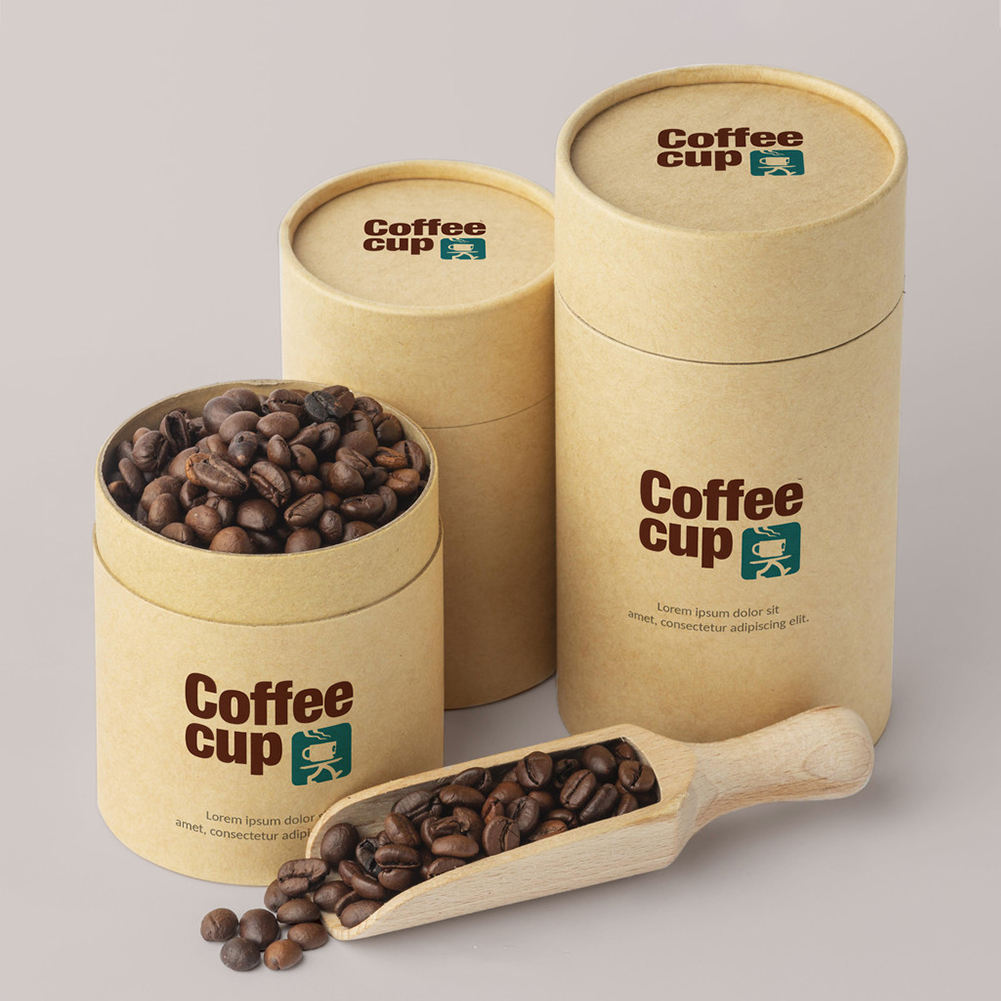 Paquet rond emballé par carton de catégorie comestible de conception adaptée aux besoins du client écologique de boîte de tube pour le thé de café de noix