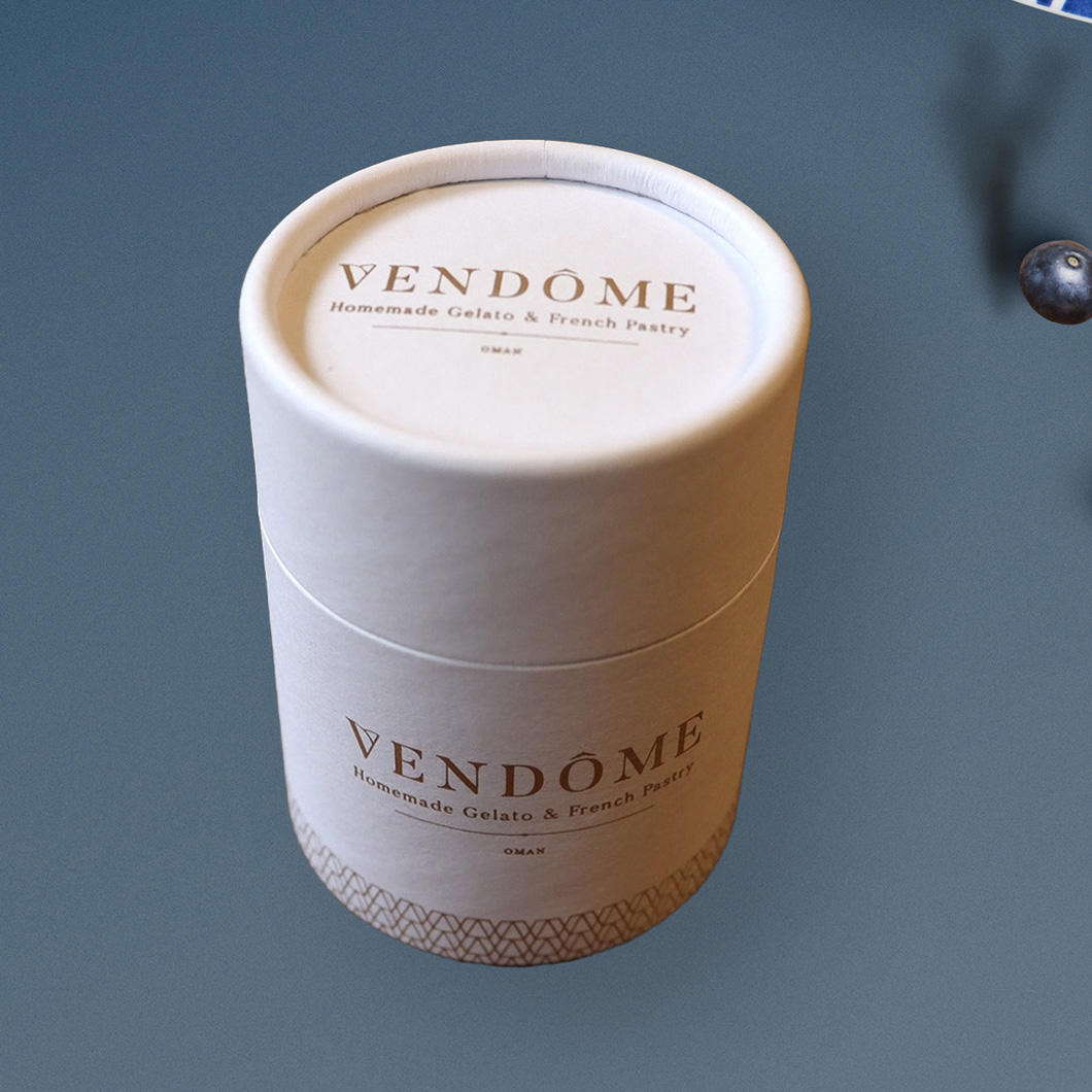 Tube de papier d'aluminium de cylindre de carton Kraft biodégradable personnalisé OEM pour l'emballage alimentaire disparaissant l'impression d'estampage