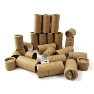 Tubes ronds en carton marron/blanc de 0.8oz, pour l'artisanat et l'emballage de baume à lèvres, utilisez des Tubes de déodorant RTS à bas prix