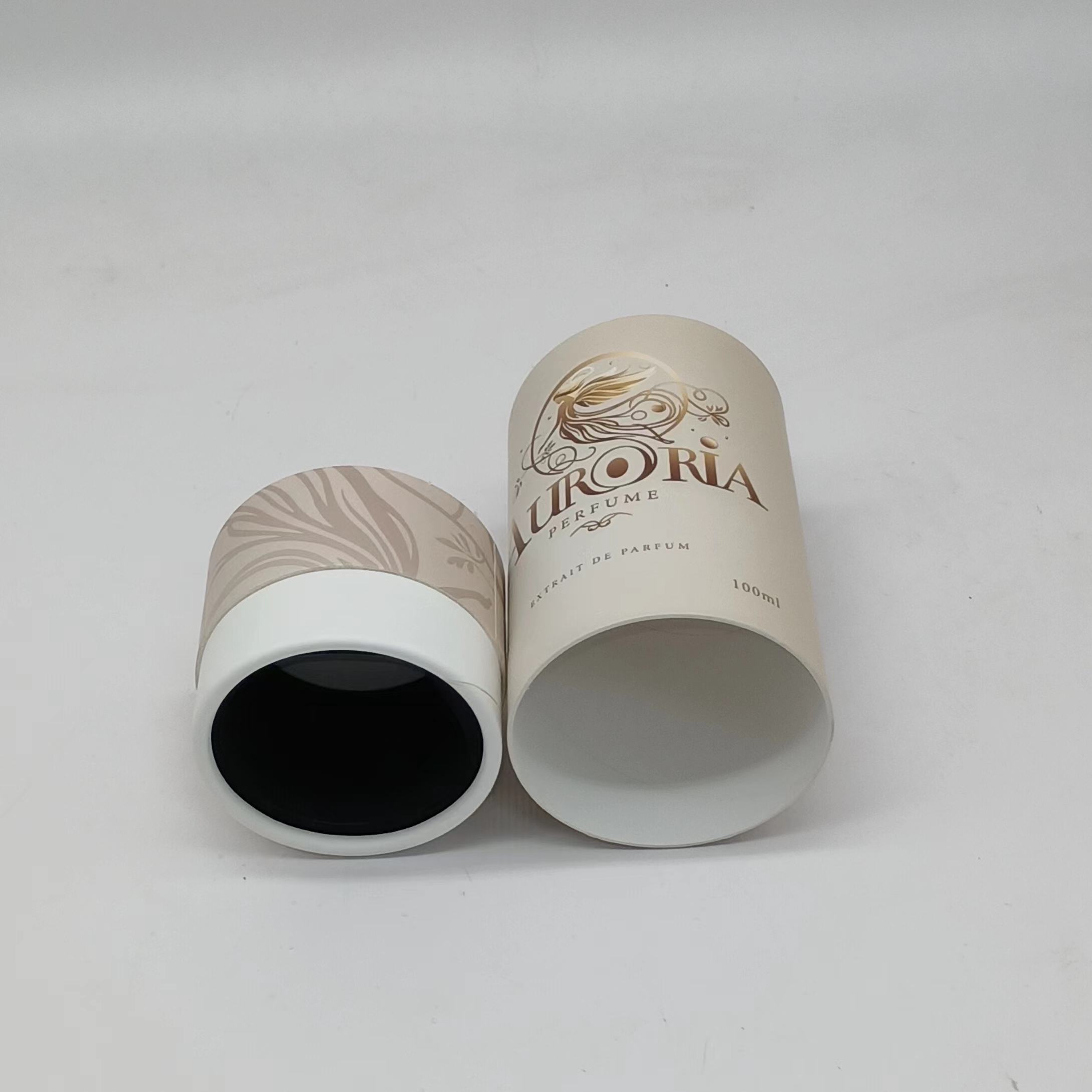 Parfum de conception de paquet de tube de papier de cylindre de carton kraft biodégradable pour le cadeau