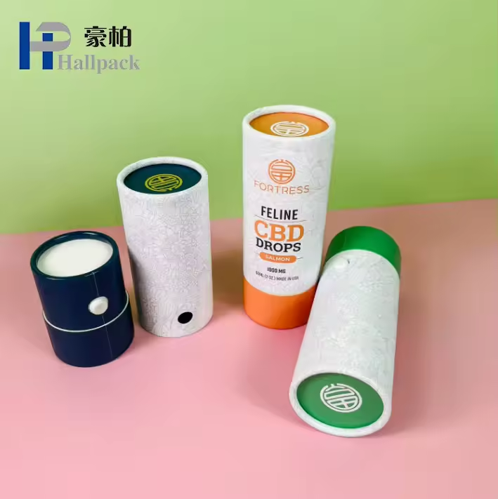 Boîte ronde en papier Kraft coloré de luxe, boîte d'emballage de bougies en papier, Tube d'emballage en carton avec serrure de sécurité pour enfants