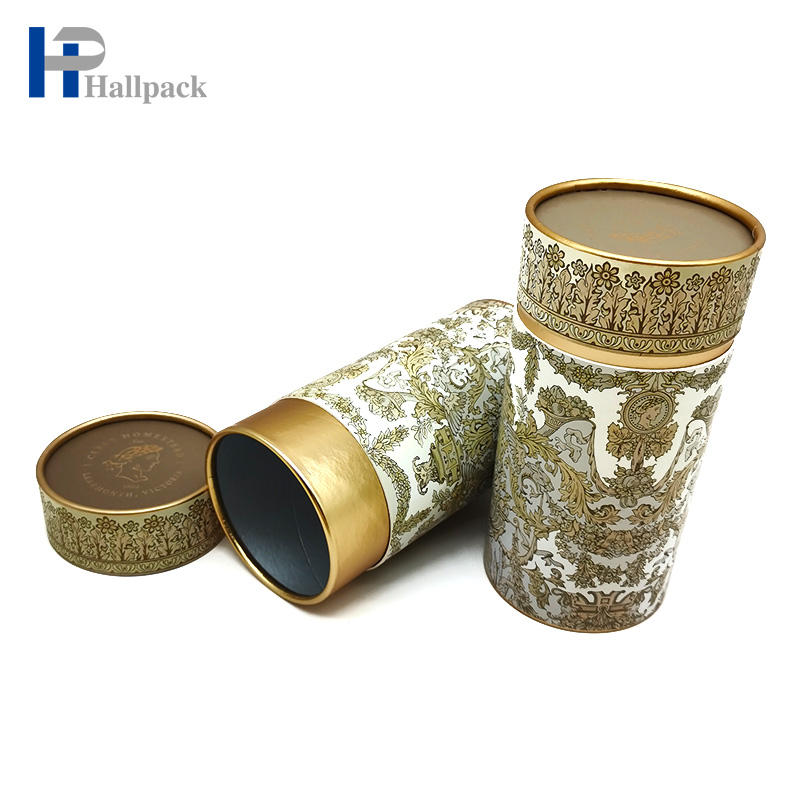 Genre artisanat papier emballage de thé boisson thé café pot boîte de conserve emballage de qualité alimentaire boîte de cylindre