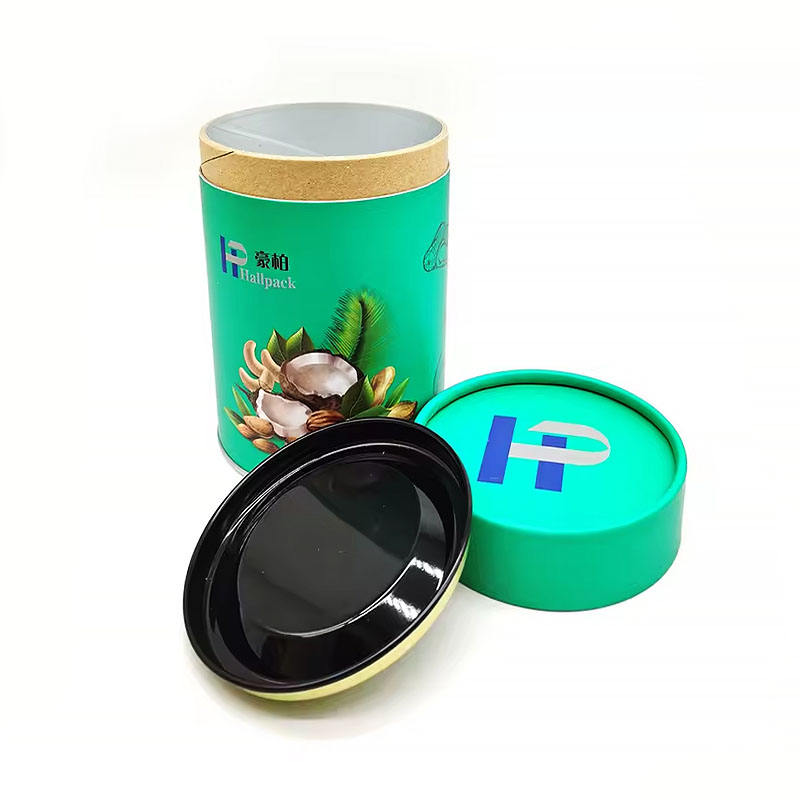 Personnalisez les tubes en papier de qualité alimentaire avec couvercle en étain biodégradable pour l'emballage de thé, de café et de noix