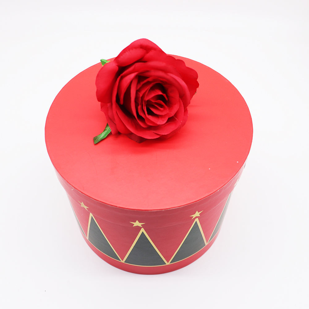 Ensemble pour sauver les vacances, emballage cadeau rouge, le carton peut être personnalisé, papier rond biodégradable, emballage de boîte-cadeau de fleurs