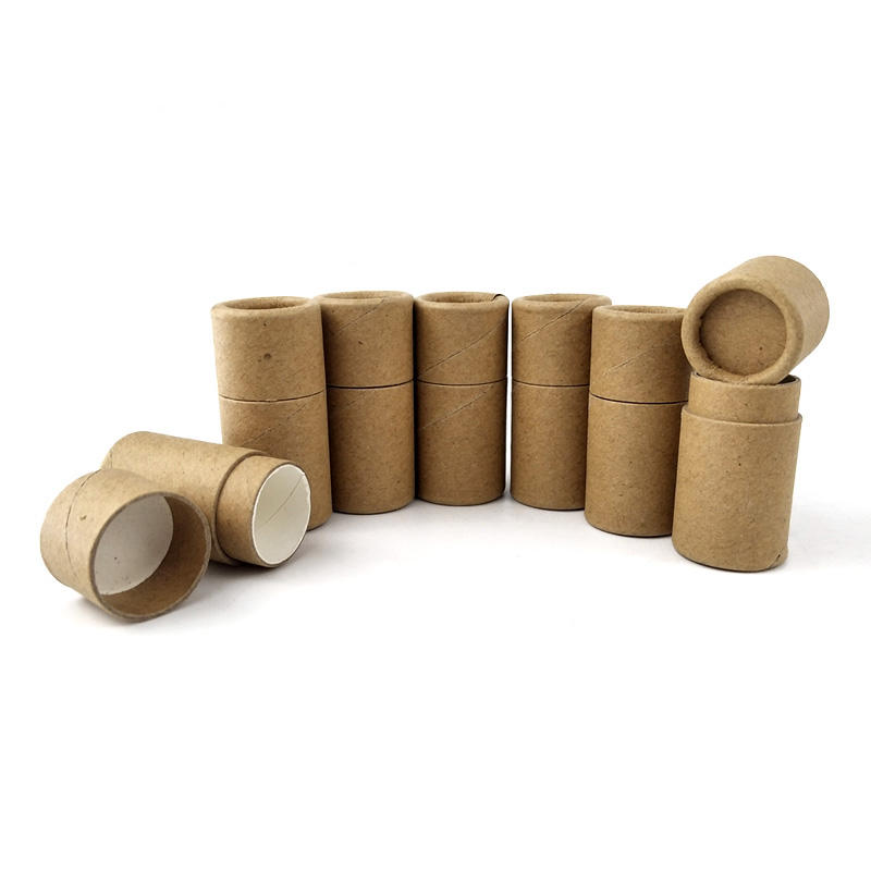 Tube en carton rond personnalisé pour brillant à lèvres, 0.4oz, biodégradable, 0 déchet, Push Up, déodorant, Lotion, Tube en papier