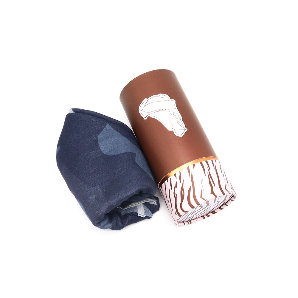 Carton Kraft mat biodégradable personnalisé, Tube rond en papier, serviette, vêtements, sous-vêtements, écharpe en soie, emballage en Tube de papier cadeau