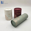 Tube de bougie en papier kraft recyclable écologique, emballage de boîte ronde en papier imprimé doré pour le thé