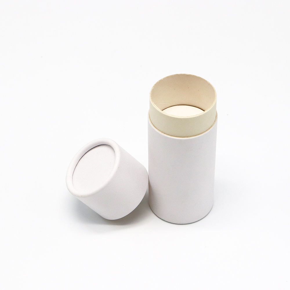 Tube de papier Push Up en gros, conteneur de déodorant, boîte d'emballage écologique, carton biodégradable, baume à lèvres, Tube en papier Kraft