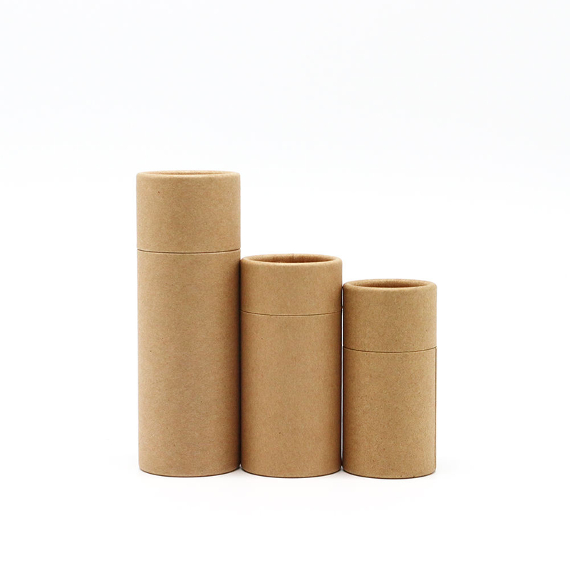 Tube de papier Push Up en gros, conteneur de déodorant, boîte d'emballage écologique, carton biodégradable, baume à lèvres, Tube en papier Kraft