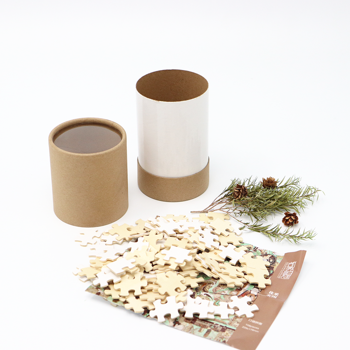 Emballage cadeau et artisanal personnalisé, boîte cylindrique en carton, emballage en Tube de papier pour jouets d'enfants, Puzzle