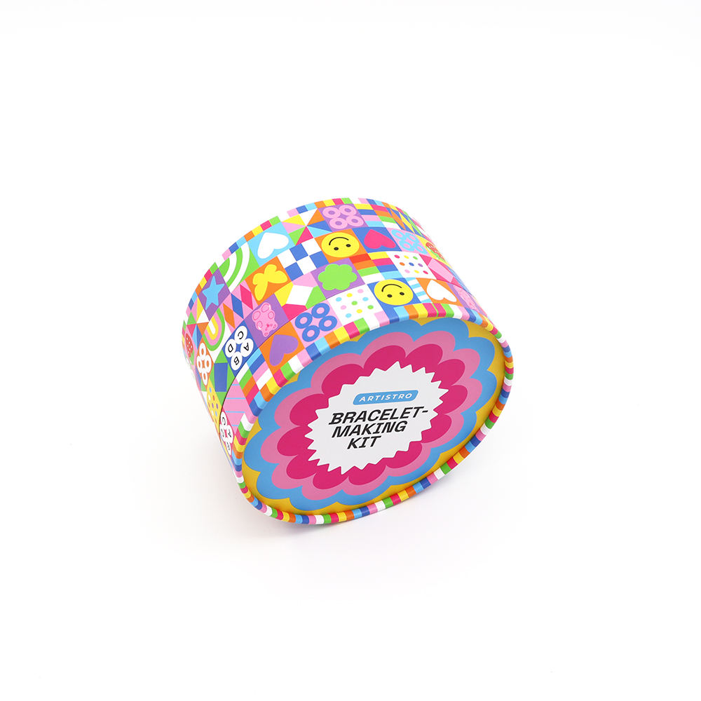 Design de luxe impression Mooncake boulettes gâteau d'anniversaire cylindre conteneur rond papier emballage cadeau papier emballage