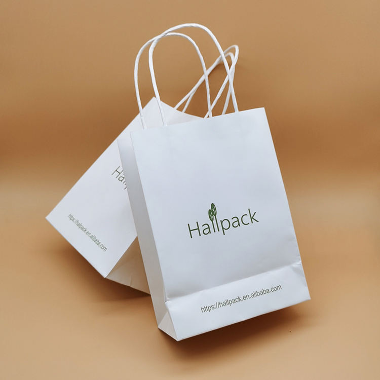 Paquet de taille personnalisée poignée en papier sac en papier sac à provisions en papier kraft