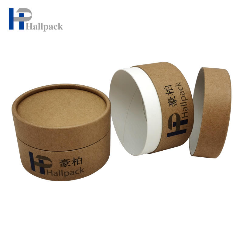 Boîte d'emballage de cylindre rond Kraft personnalisé de haute qualité, Tube en carton de papier cosmétique, Tube d'emballage en papier personnalisé