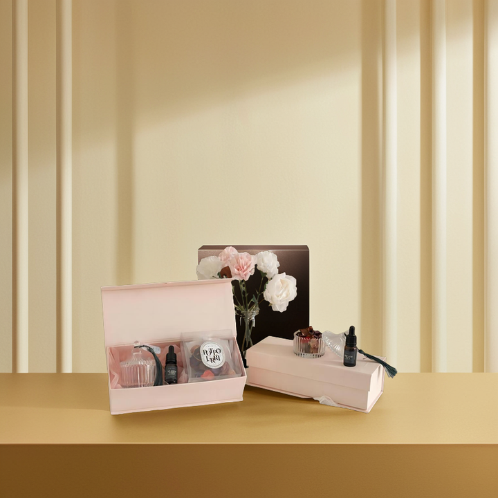 Boîte de papier d'emballage carrée de conception personnalisée de luxe de vente chaude