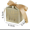 Petite boîte-cadeau de luxe pour bonbons de mariage, boîte rigide à paillettes avec feuille d'or, stratification mate et manipulation d'impression disparaissant