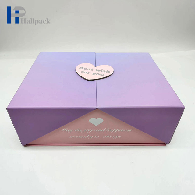 Tirez des deux côtés la boîte de papier adaptée aux besoins du client imprimant le meilleur boîte-cadeau de souhait