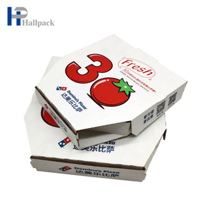 Boîte à pizza à emporter de pizza d'emballage ondulé imprimé personnalisé bon marché
