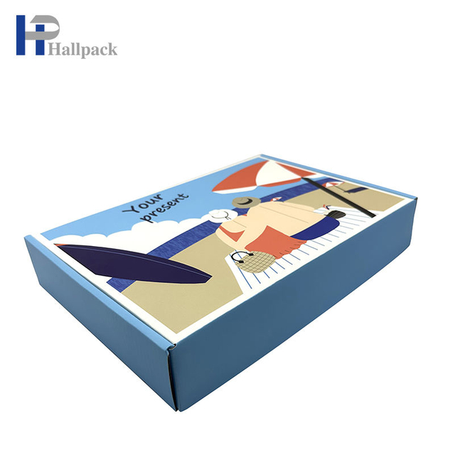 Boîte de papier ondulé de conception libre, boîte d'expédition de cosmétiques, boîte d'avion