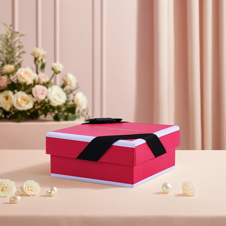 Petite boîte-cadeau de luxe pour bonbons de mariage, boîte rigide à paillettes avec feuille d'or, stratification mate et manipulation d'impression disparaissant