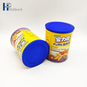 Aluminium de tube de carton de papier blanc de tubes de papier d'emballage bordé de couvercles de bidon