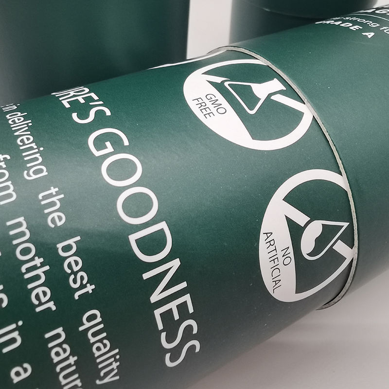 Tube de papier d'emballage de bouteille d'huile d'essence de tube de papier cosmétique rond vert