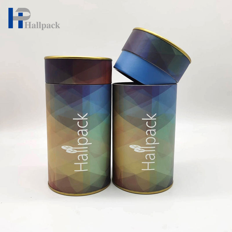 Concevez l'emballage en fonction du client de tube de carton de papier d'emballage d'impression couleur avec le logo