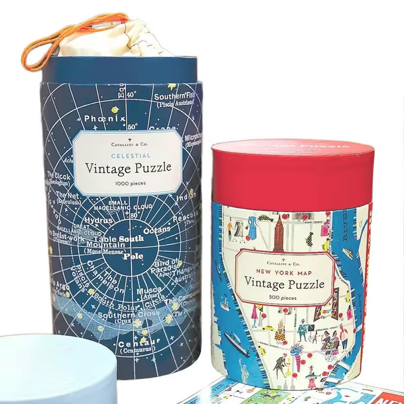 Emballage personnalisé de papier d'emballage de boîte de Tube rond d'impression pour l'emballage de Tube de carton d'artisanat de Puzzle de mode de bougie