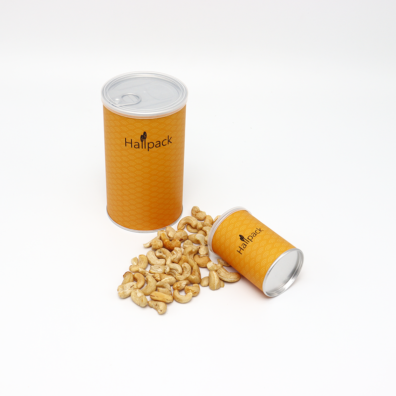 Emballage de tube en papier de qualité alimentaire Conteneurs personnalisés pour noix de grains de café avec couvercles