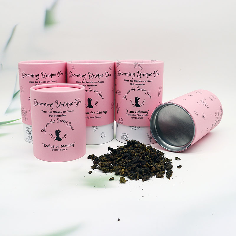Emballage de tube de thé en carton personnalisé recyclable pour le thé pour les grains de café au thé