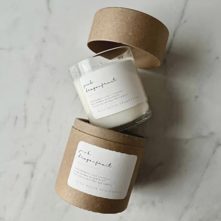 Utilisez l'emballage de tube en papier de logo en feuille d'or personnalisée à l'encre de soja pour les bouteilles