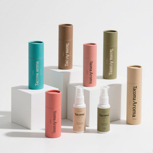 Emballage de tube en papier de conception personnalisé respectueux de l'environnement pour bouteille de parfum