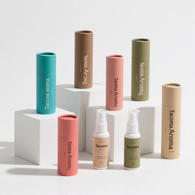 Emballage de tube en papier de conception personnalisé respectueux de l'environnement pour bouteille de parfum