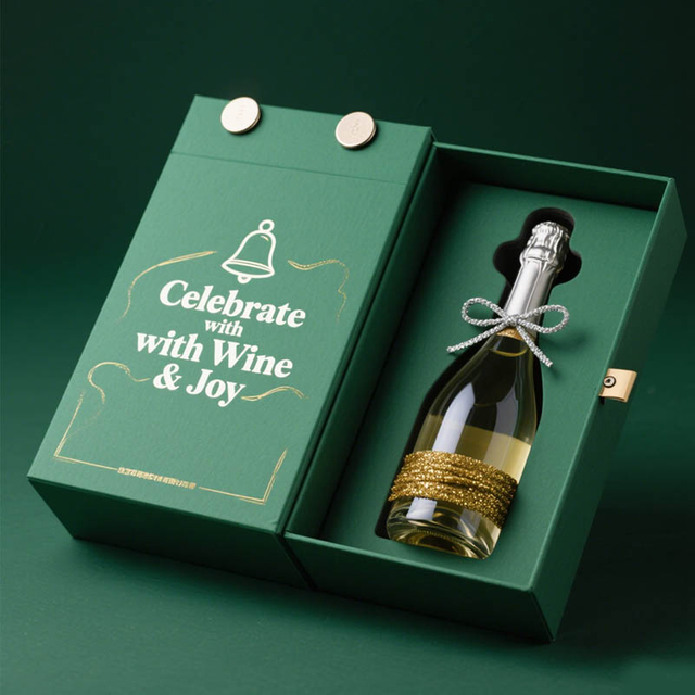 Matériel recyclable Kraft Christmas Gift Wine Perfum Bottle Packaging Boîtes