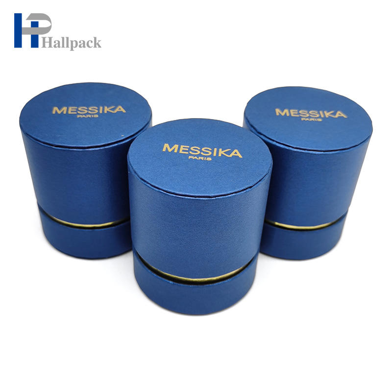 Emballage cosmétique fait sur commande de tube de papier bleu de tube de boîte de papier d'emballage