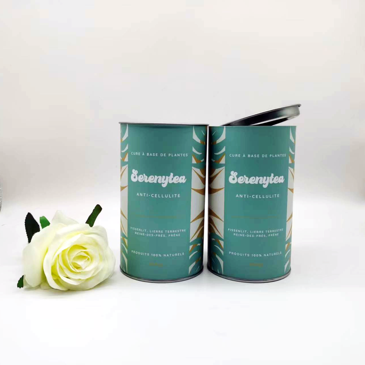 Tube de papier de qualité alimentaire de haute qualité, emballage de thé de style canette, emballage de tube biodégradable, emballage de tube de papier personnalisé pour la nourriture
