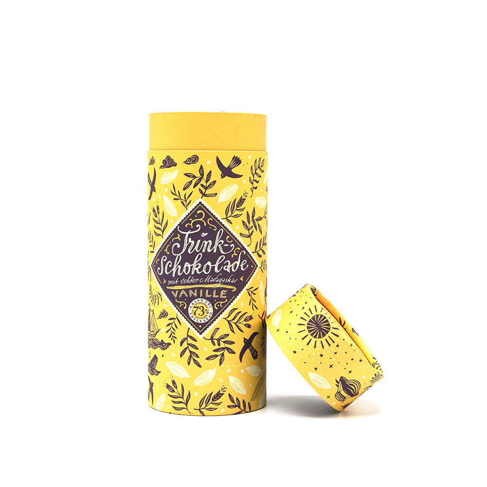 Cylindre écologique biodégradable en carton de qualité alimentaire, pour thé, sucre, café, tube d'emballage, cylindre en papier pour thé en vrac