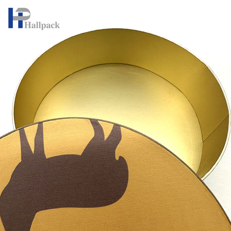 Emballage de tube de papier kraft recyclable pour gâteau de forme ronde laminé en relief finition mate brillante utilisation artisanale d'impressions de logo personnalisées