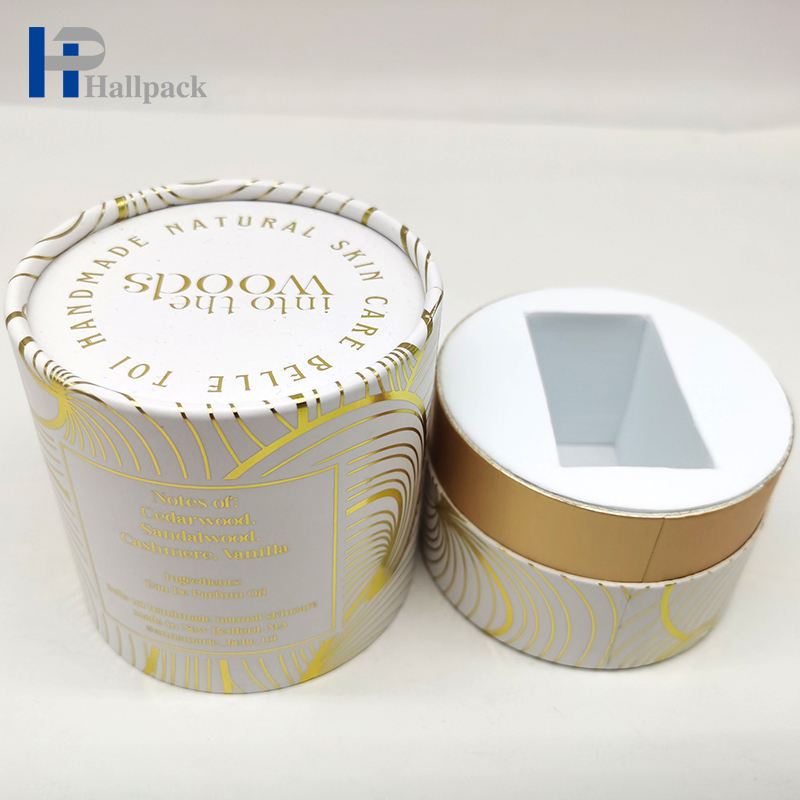 Cylindre en papier personnalisé pour emballage de pot, bouteille d'huile essentielle, tube rond, boîte en papier