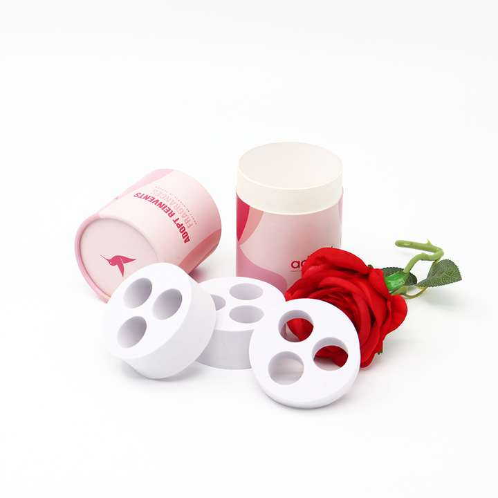 Logo personnalisé biodégradable Kraft cylindre rond cosmétiques huile essentielle parfum bougie papier Tube emballage