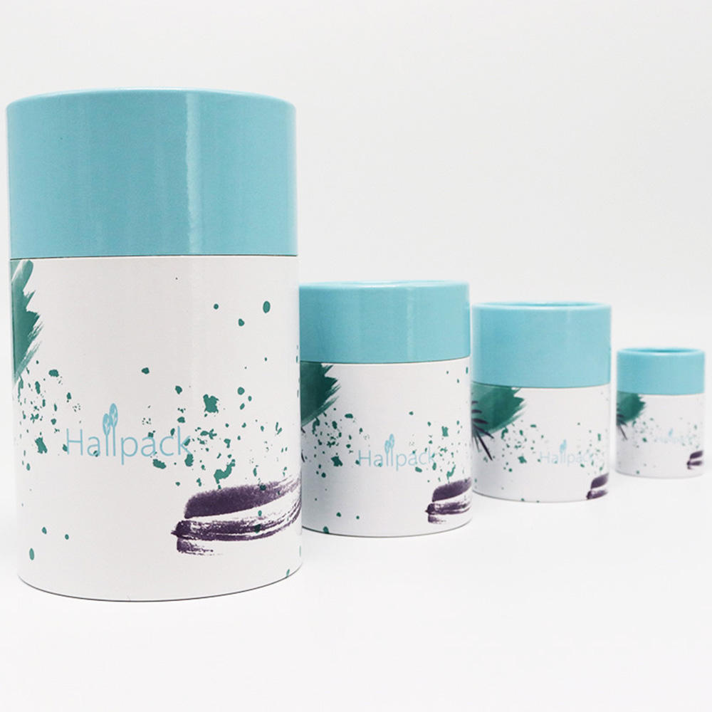 Cylindre de café biodégradable de qualité alimentaire, emballage rond personnalisé en tube de papier artisanal pour le thé