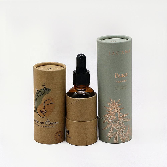 Carton Kraft recyclé personnalisé, tube en papier d'emballage cosmétique, blanc, marron, noir, 10ml, 15ml, 20ml, 30ml, 50ml, 100ml