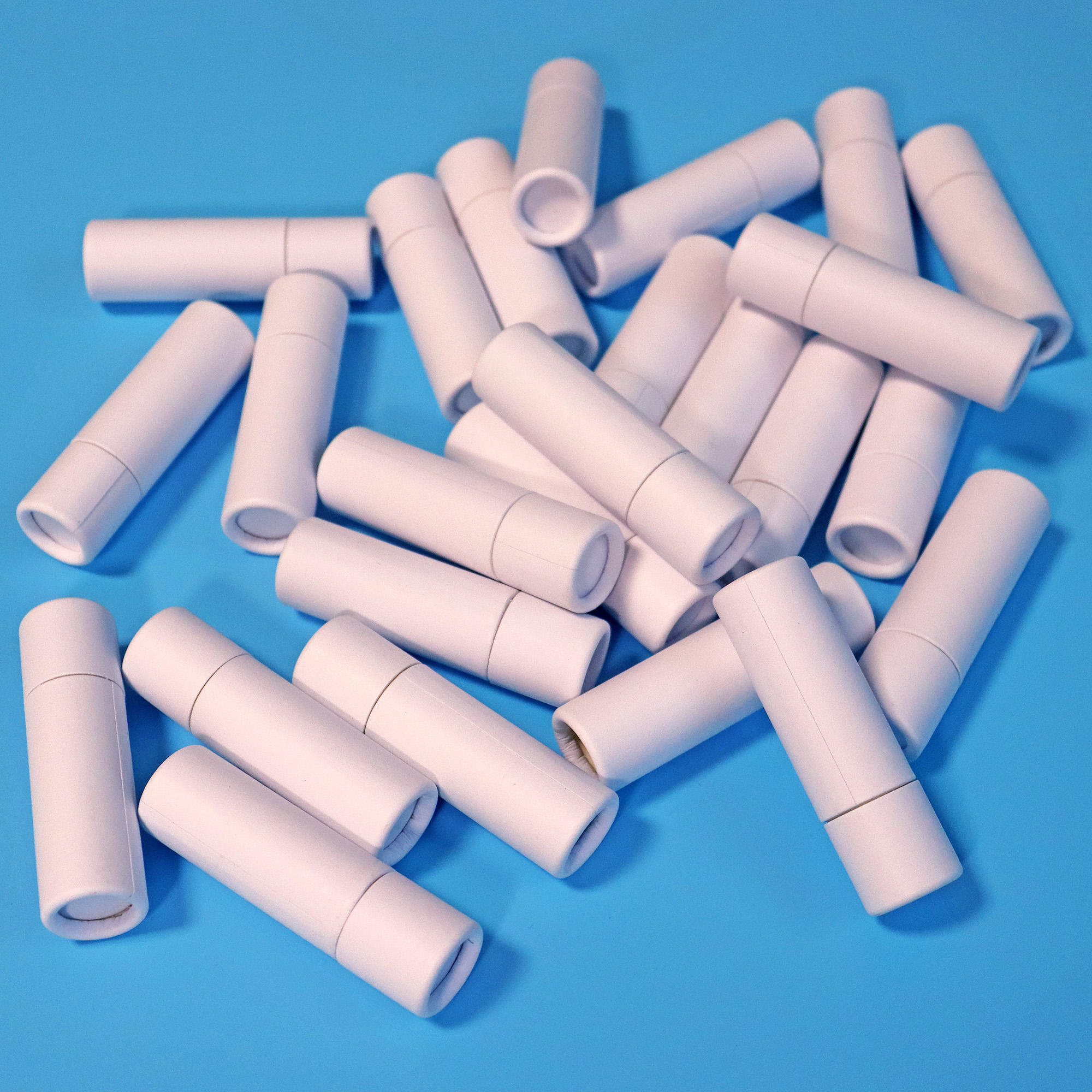 Tubes de baume à lèvres de tube de papier déodorant blanc ECO de 2 oz de vente chaude à bas prix