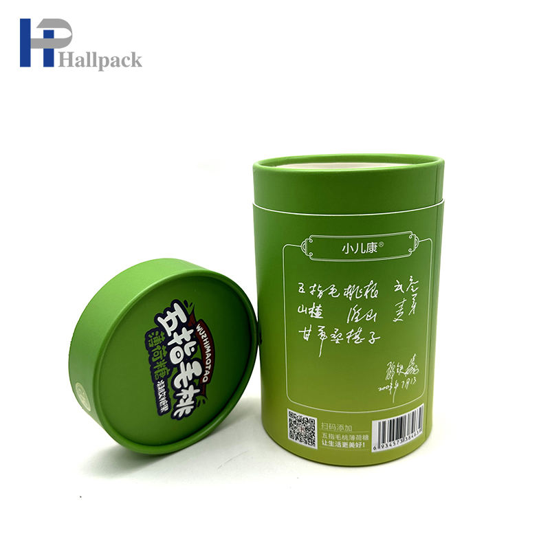 Bon approvisionnement emballage rond bonbons biscuits collations qualité alimentaire cylindre de papier assaisonnement personnaliser cylindre de papier