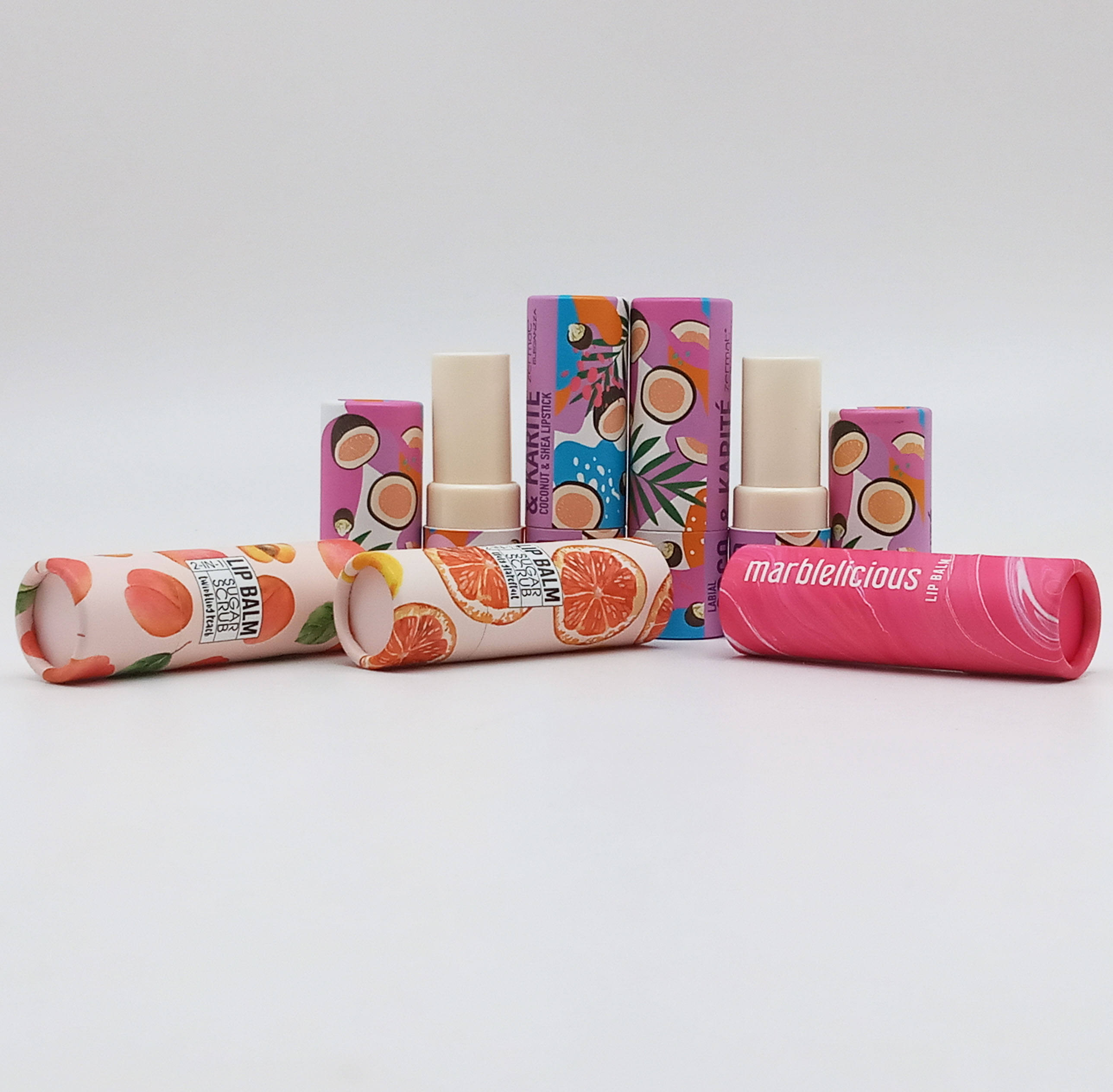 Mini baume à lèvres torsadé, Tube en papier Push Up, récipient déodorant de 3.5g, résistant à l'huile
