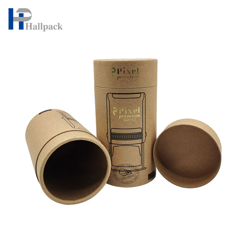 Adaptez aux besoins du client le tube décoratif de carton de tube de carton de papier kraft de joint d'emballage biodégradable