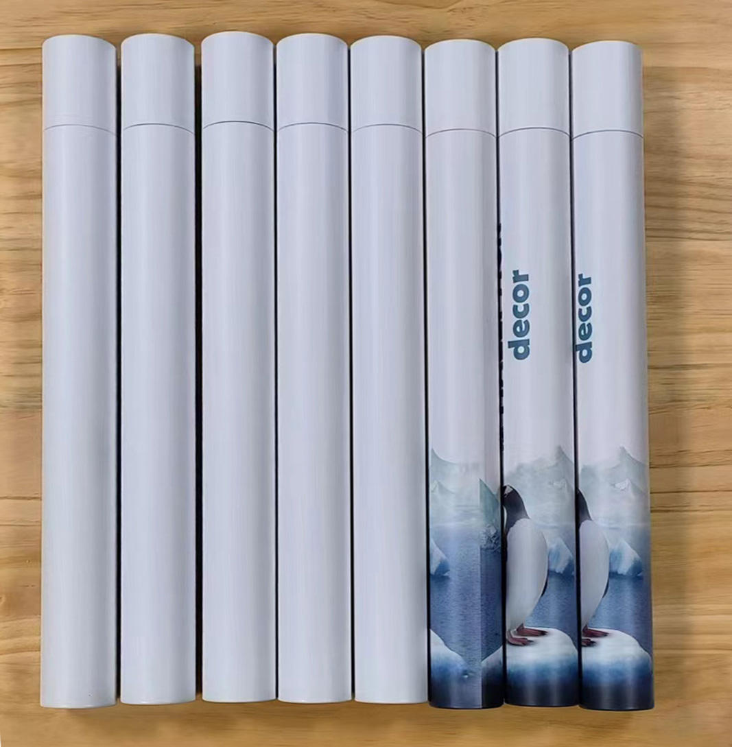 Tube de boîte de papier d'expédition Eco Kraft brun de haute qualité personnaliser l'emballage de Tube de papier artisanal d'expédition blanc